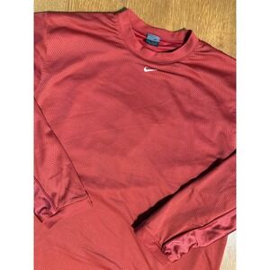 VTG 90s‎ 00s Nike Team Pullover Jersey Men's XL Red Mesh Training Warmup Shirt